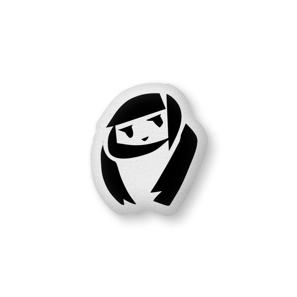 モノクロふきだし子/喜*ふかふかクッション