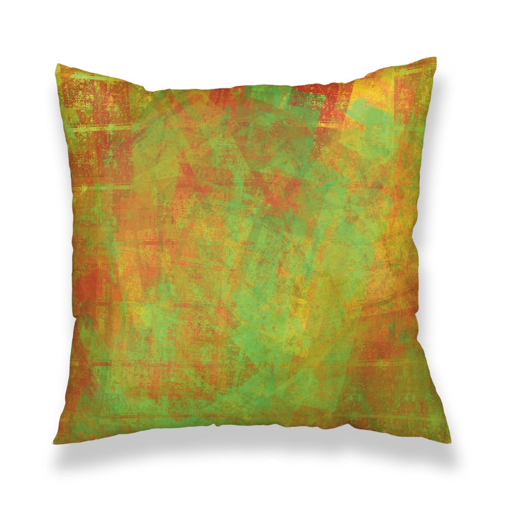 カラフル/イエローレッドグリーン*クッションカバー