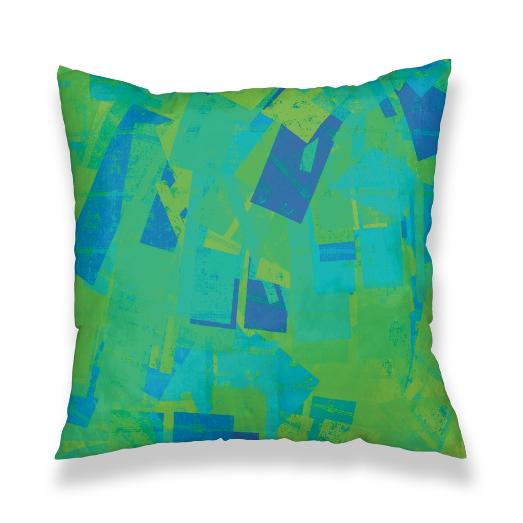 グリーンブルー*クッションカバー