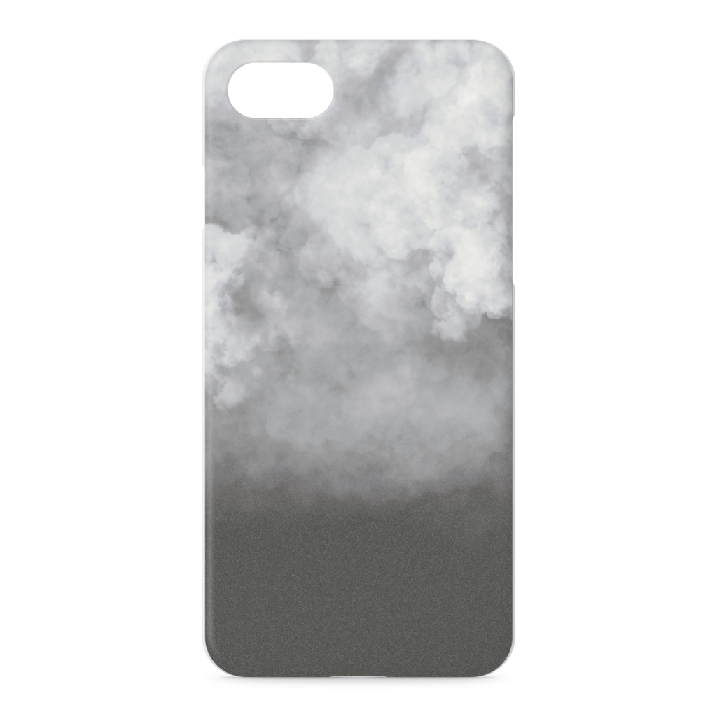 【正面のみ印刷】CLOUD/グレー*iPhoneケース