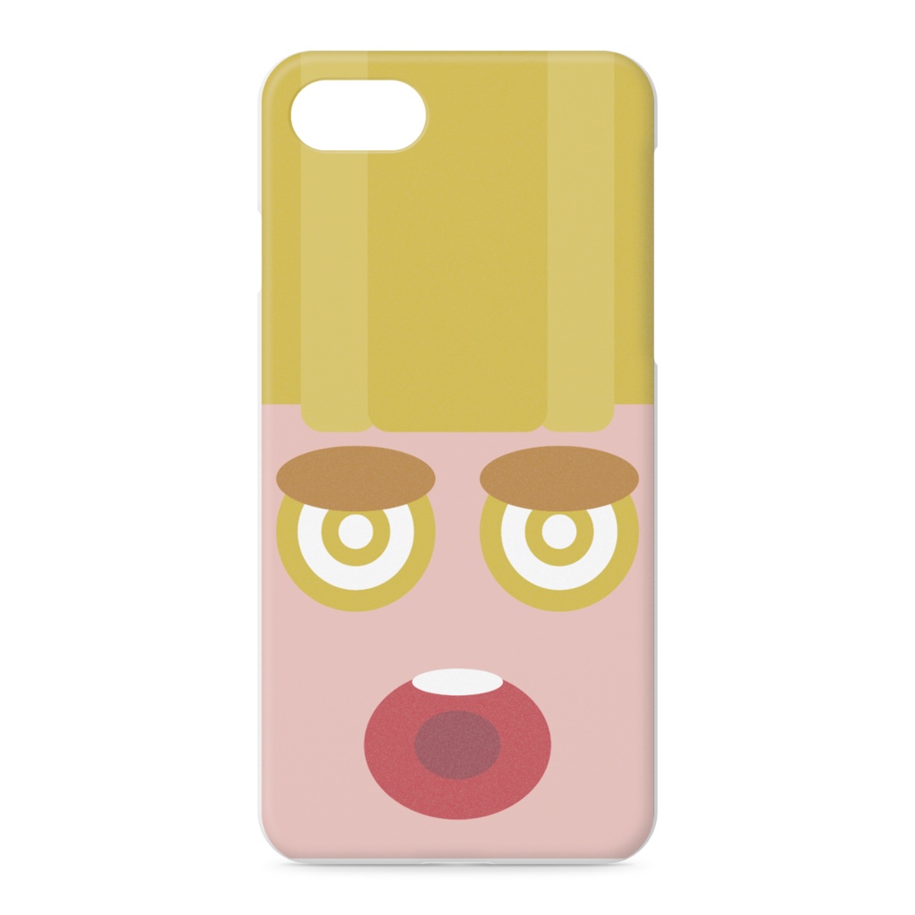 【正面のみ印刷】wow/イエロー*iPhoneケース