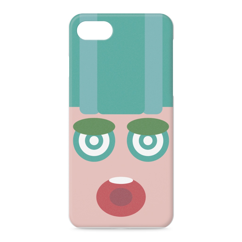 【正面のみ印刷】wow/ミントグリーン*iPhoneケース