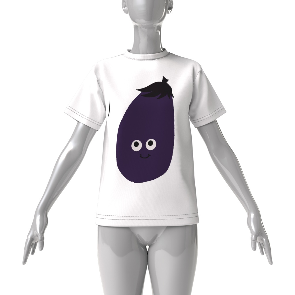 おやさい(なすび)ビッグシルエットTシャツ