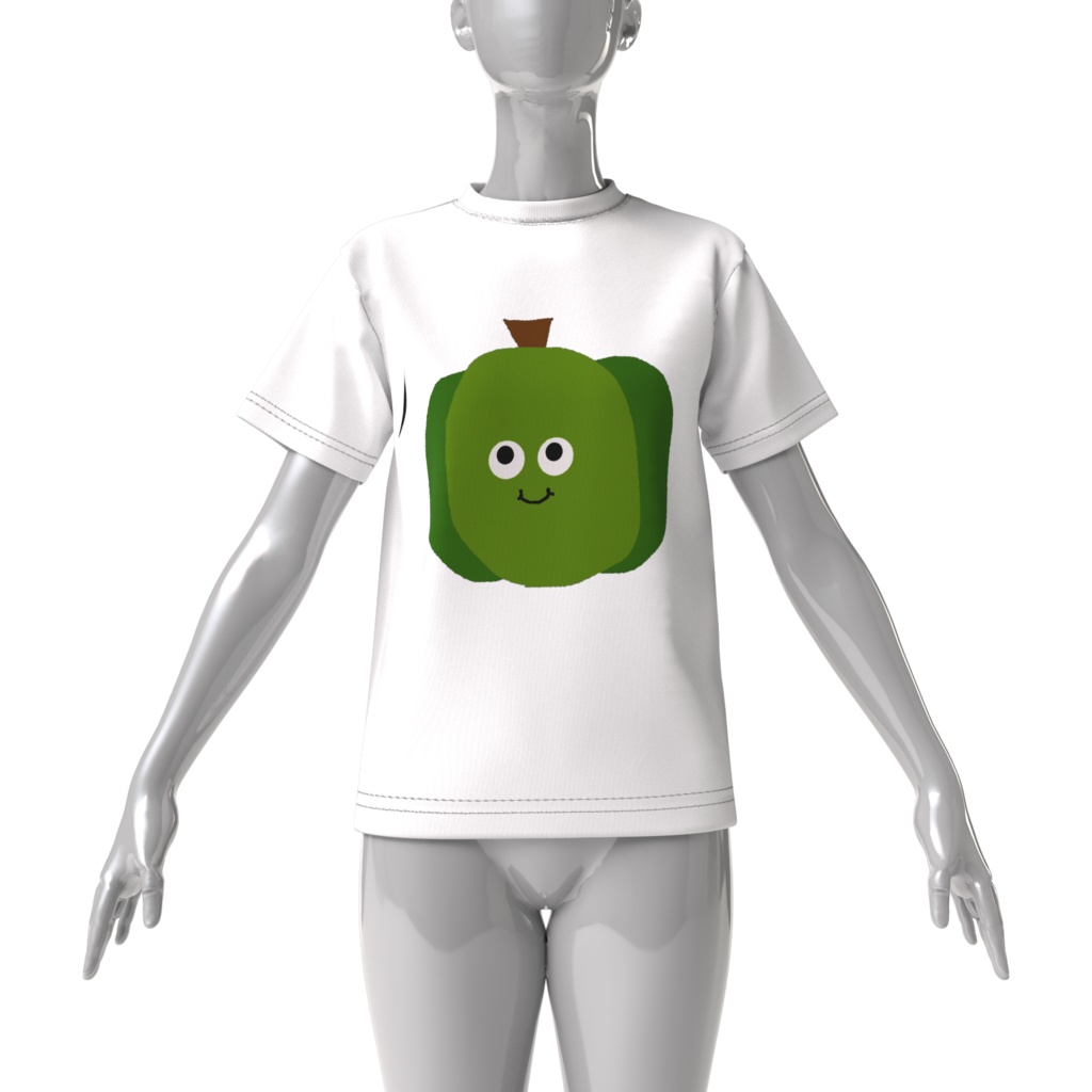 おやさい(かぼちゃグリーン)ビッグシルエットTシャツ