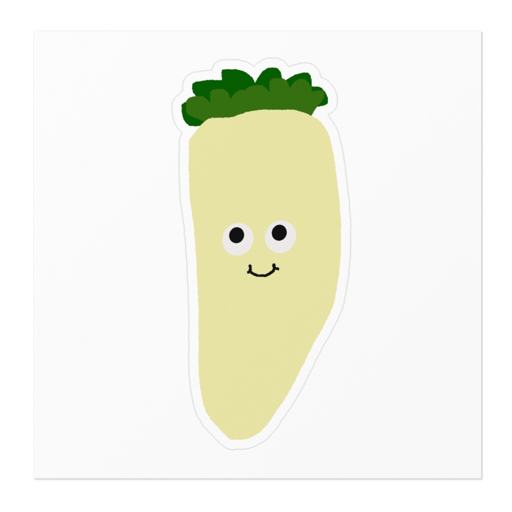 おやさい(だいこん)ステッカー