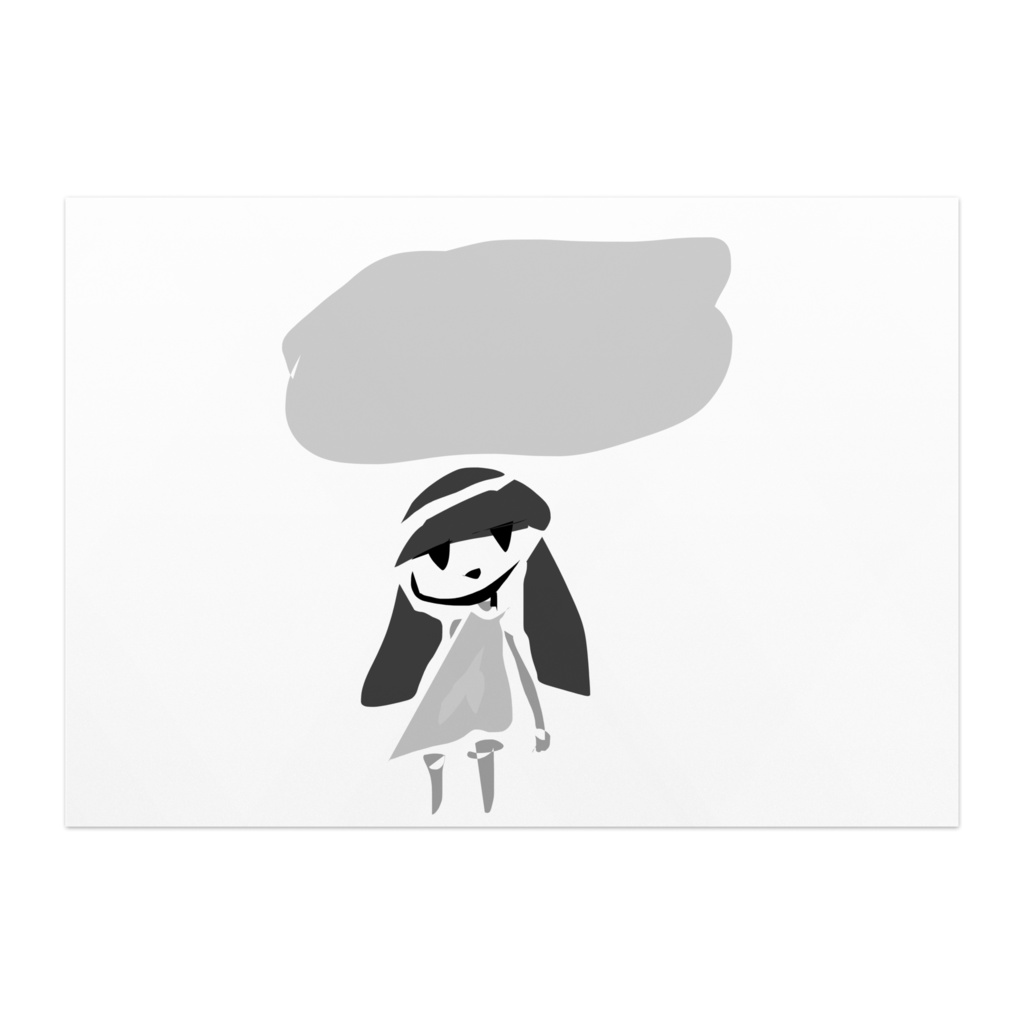 モノクロふきだし子*ポスター横