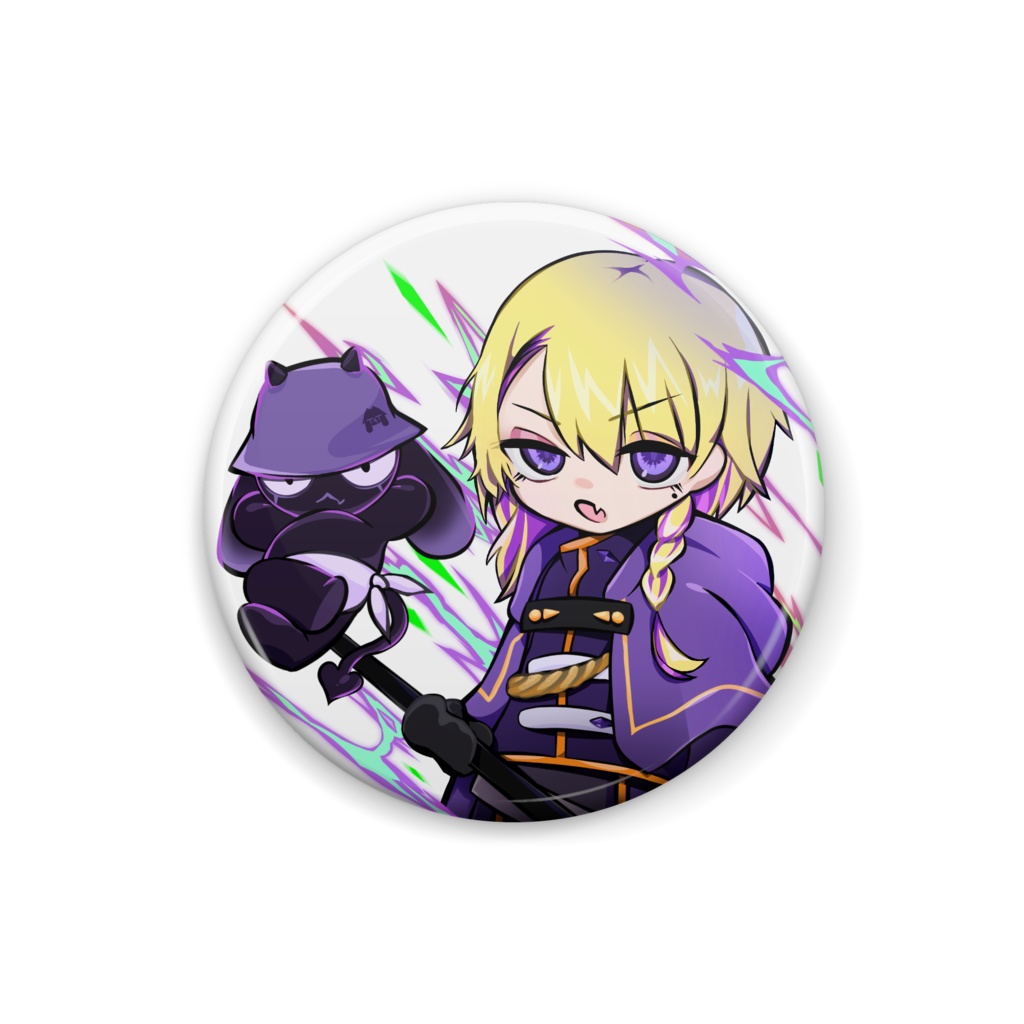 Raw＆ティクティーくん缶バッジ（ホワイト）