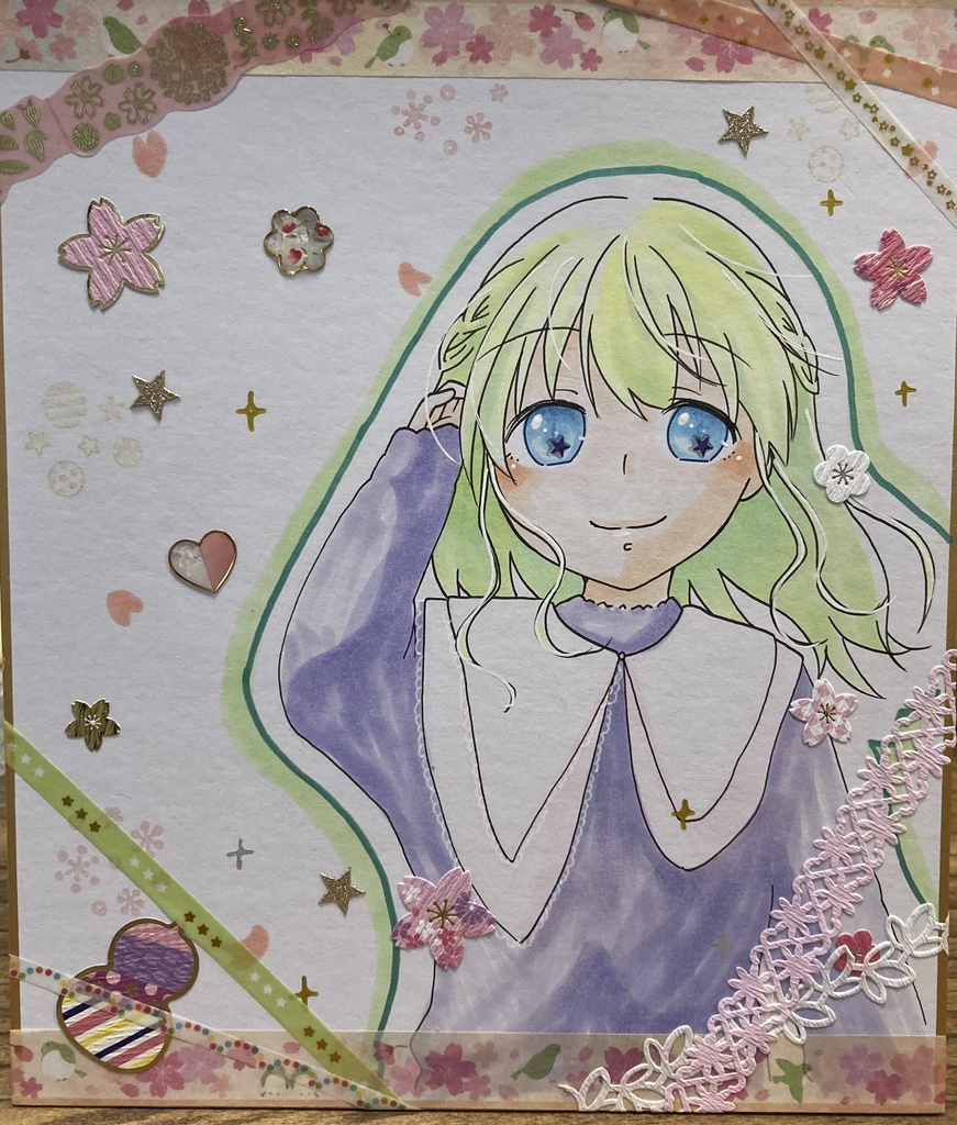 秘封倶楽部 中サイズ色紙