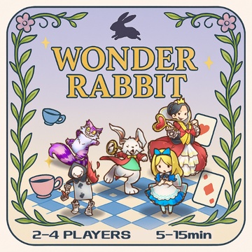 【無料】WONDER RABBIT|2~4人・5~15分|ココフォリア対応カードゲーム