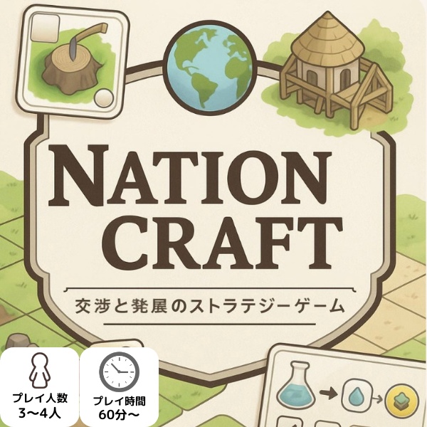 【ココフォリアボードゲーム】NATION　CRAFT