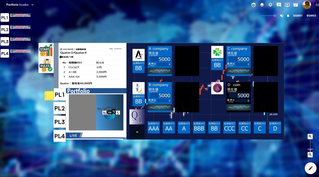 【ココフォリア対応】PORTFOLIO|株式・暗号資産を売買する投資戦略ボードゲーム