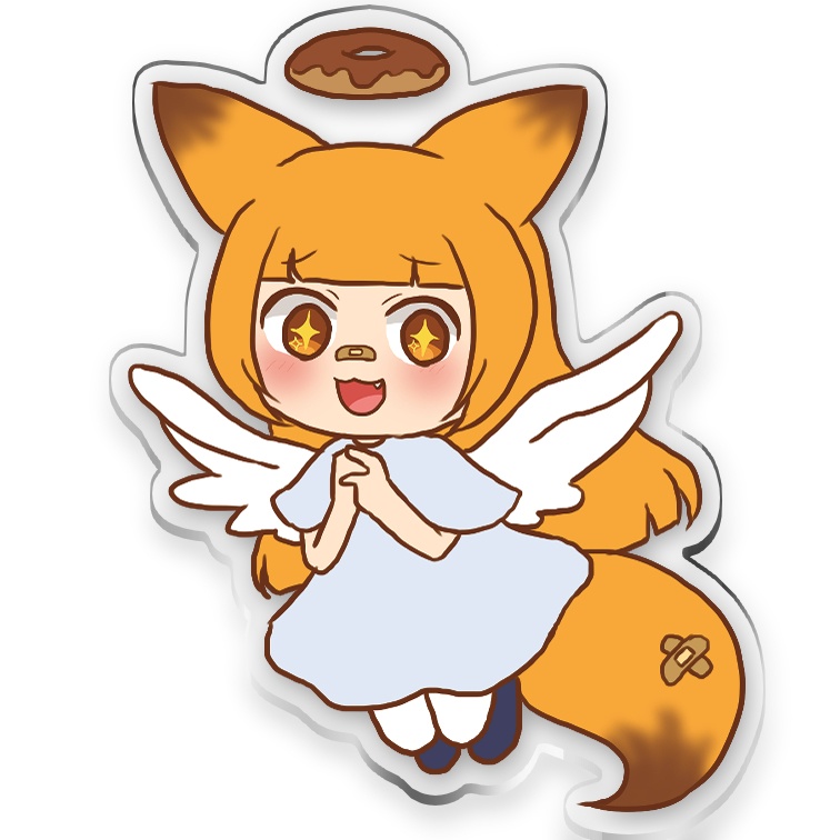 アクリルキーホルダー『天使こんちゃん』