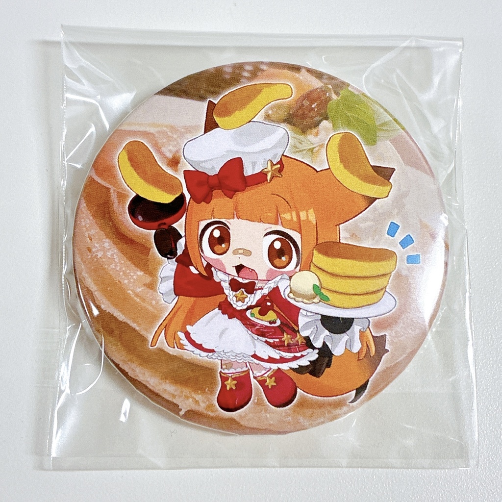 缶バッジ『1周年衣装こんちゃん（ぱんけーき！）』
