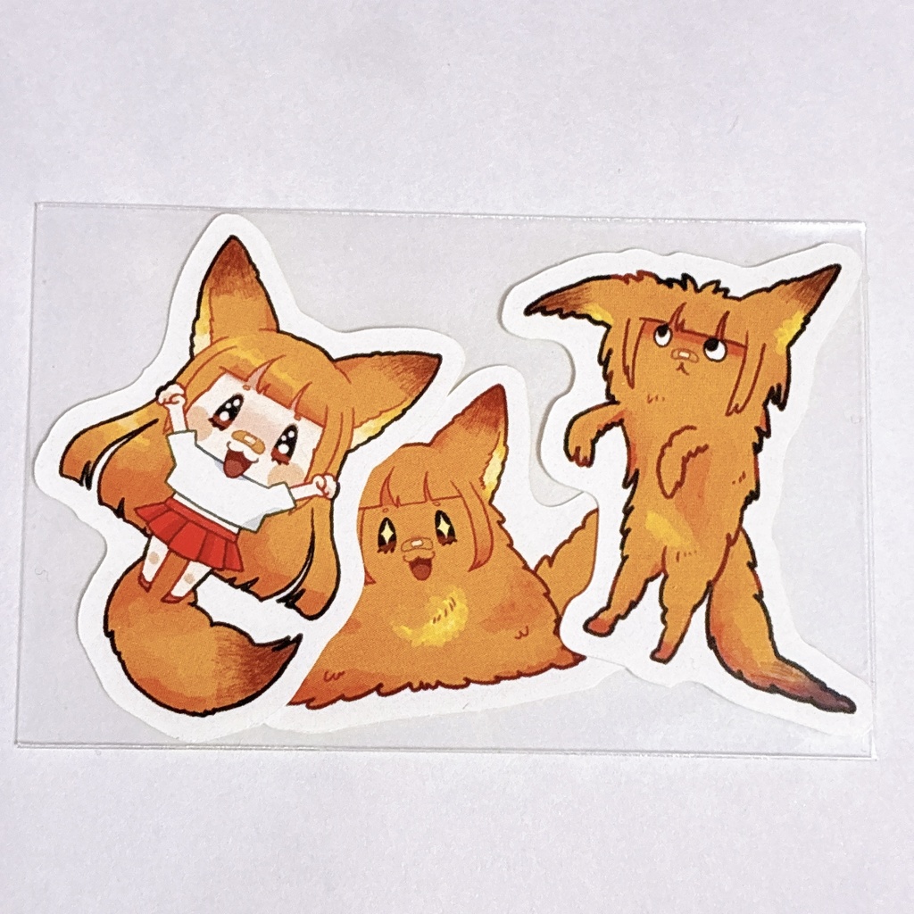 ステッカーセット『ｺﾝﾁｬﾝ!ﾓｺ!ﾋﾞｼｮ!』