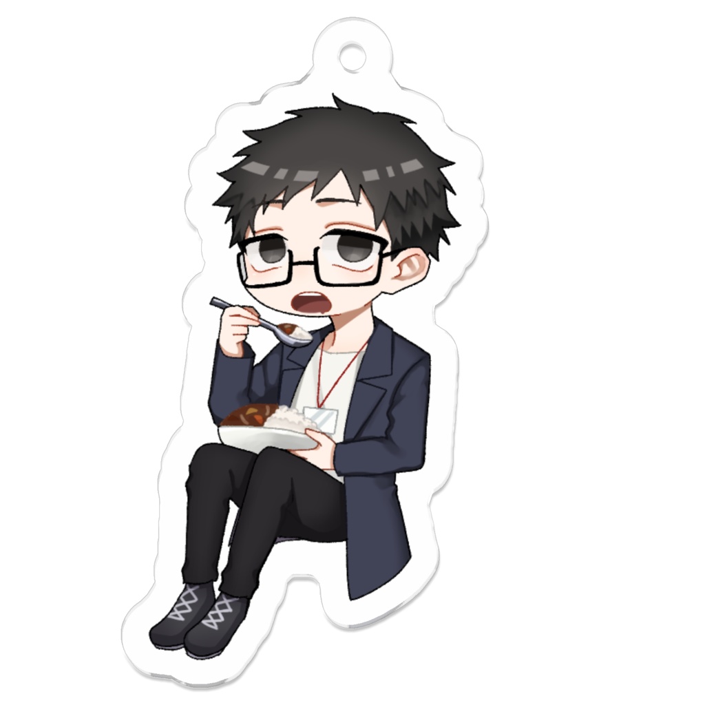 カレー食べてるやしろ