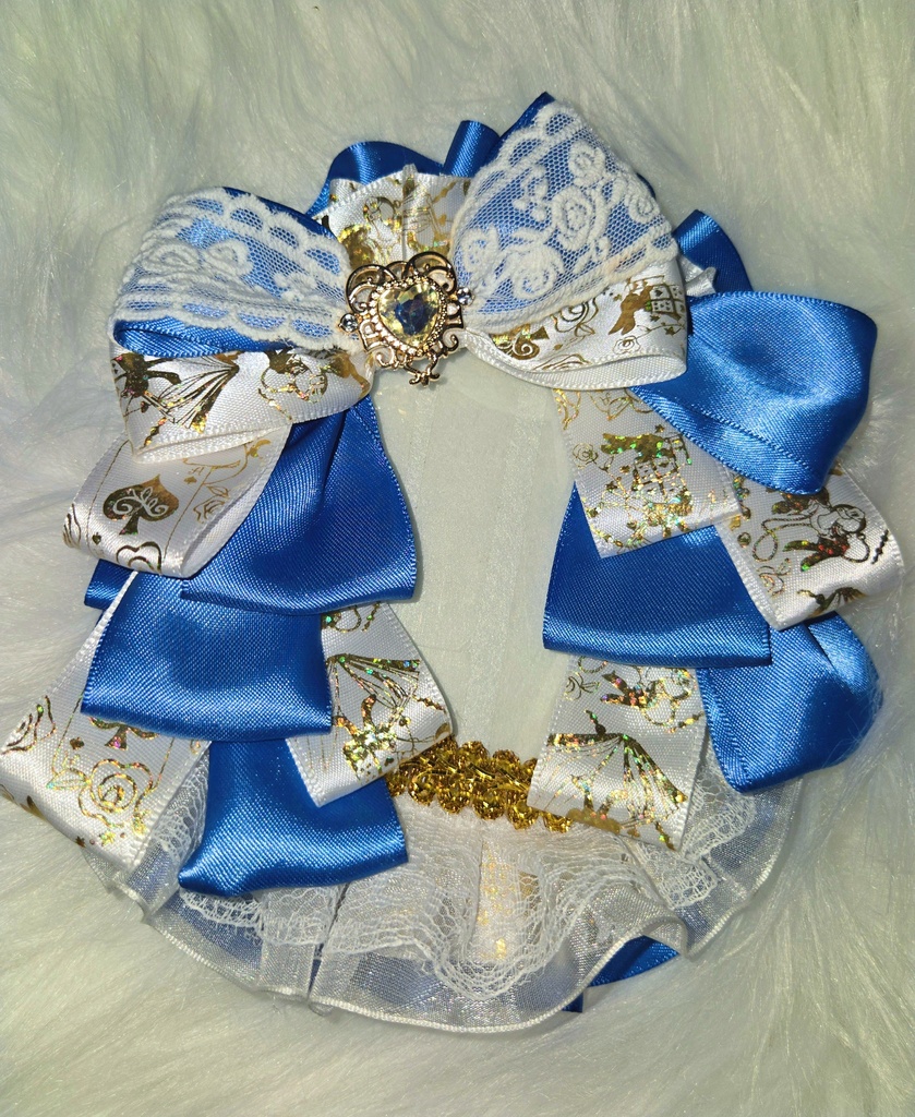 トレカケースデコ　硬質カードケース　硬質カードケースデコ　白×ブルー　B8