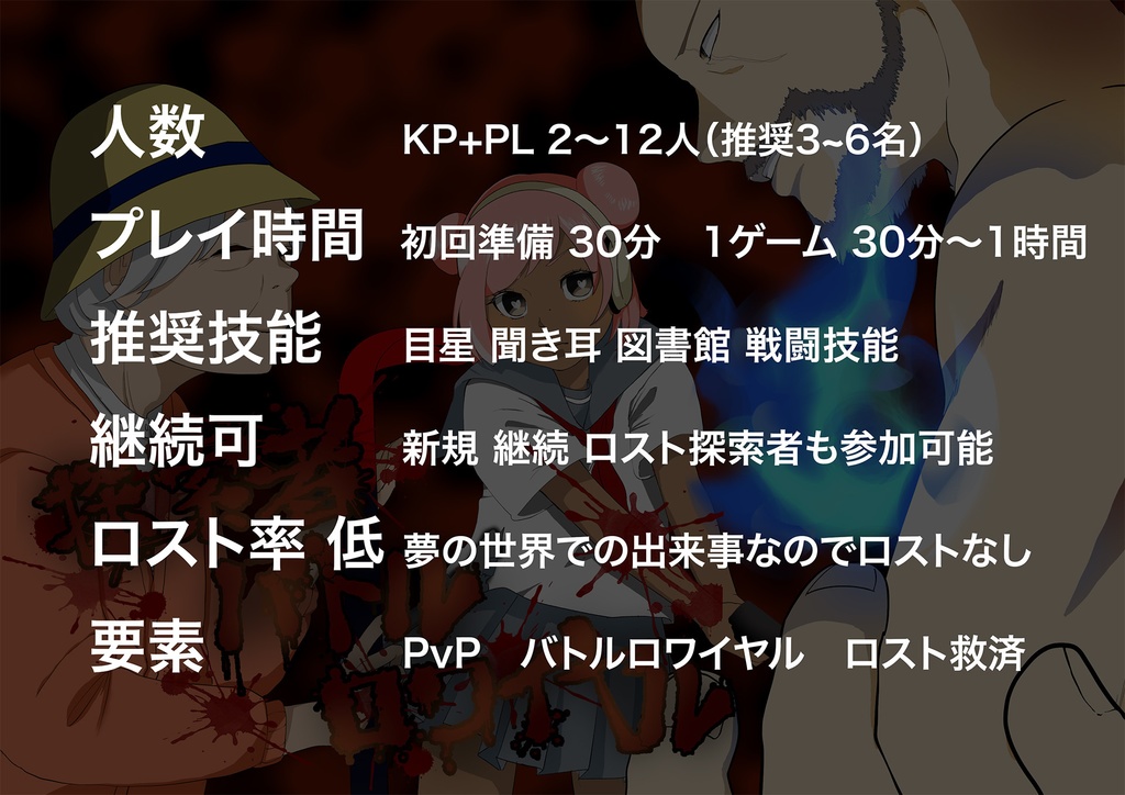 本編無料 クトゥルフ神話TRPG 「探索者バトルロワイヤル」