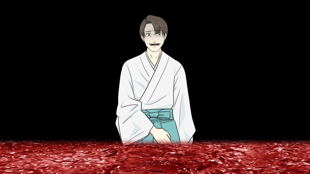 血の池に入る素材【ココフォリア素材】(透過差分有)