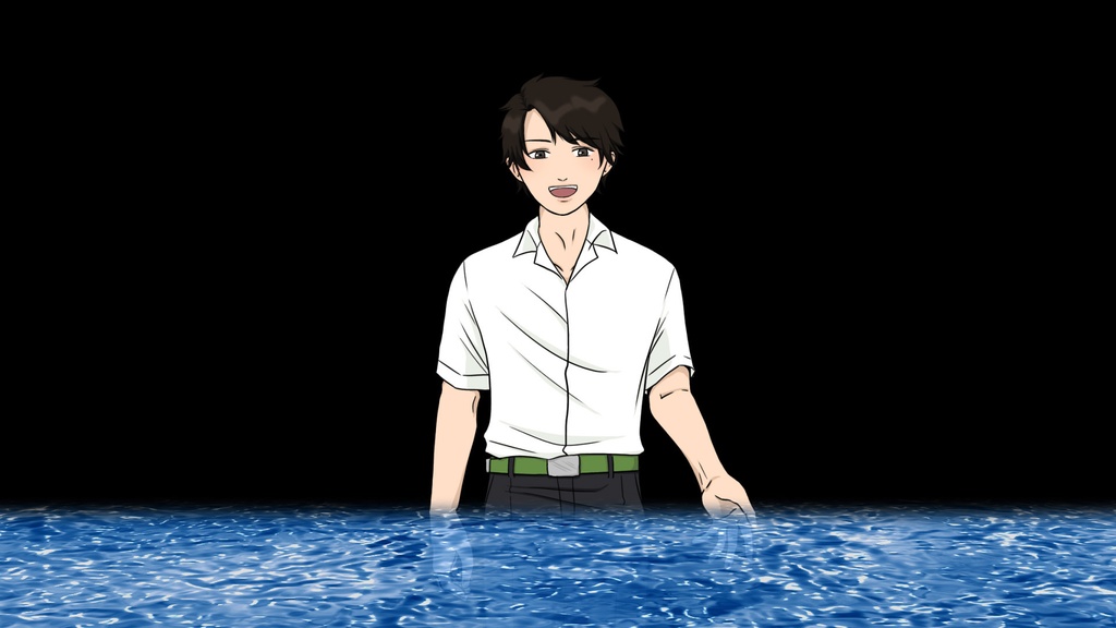 水面に入るエフェクト【ココフォリア素材】(透過/色差分有)