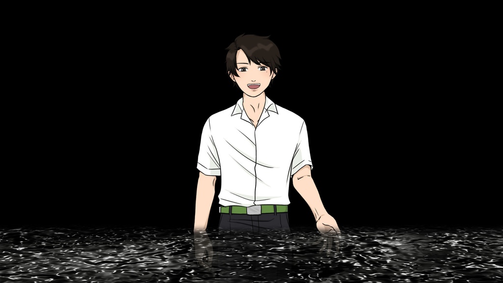 水面に入るエフェクト【ココフォリア素材】(透過/色差分有)