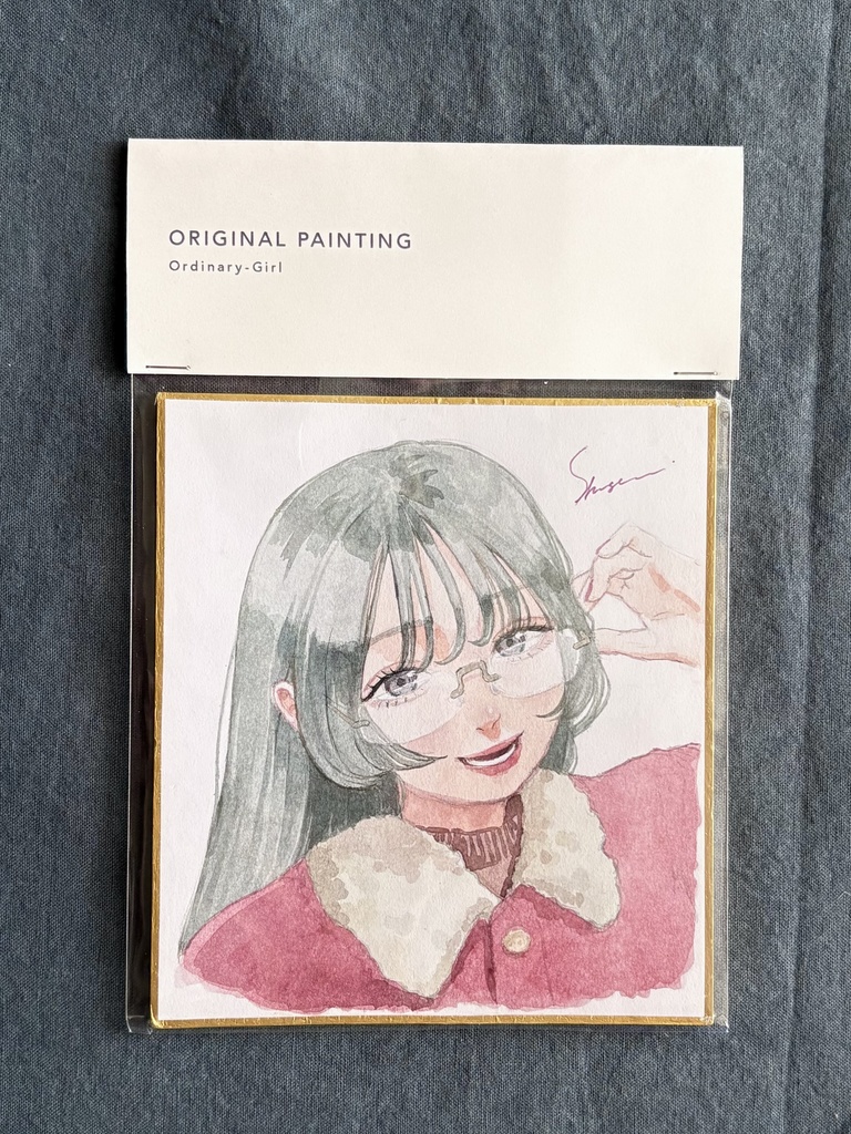 透明水彩ミニ色紙原画