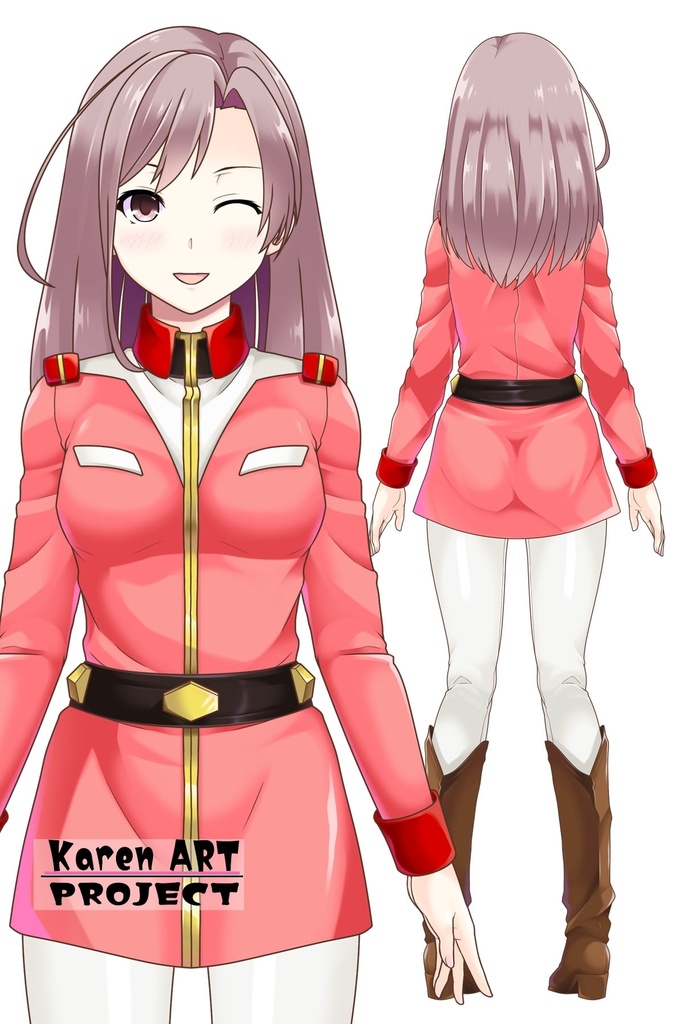 カレンちゃん+機動戦士ガンダムの連邦軍制服