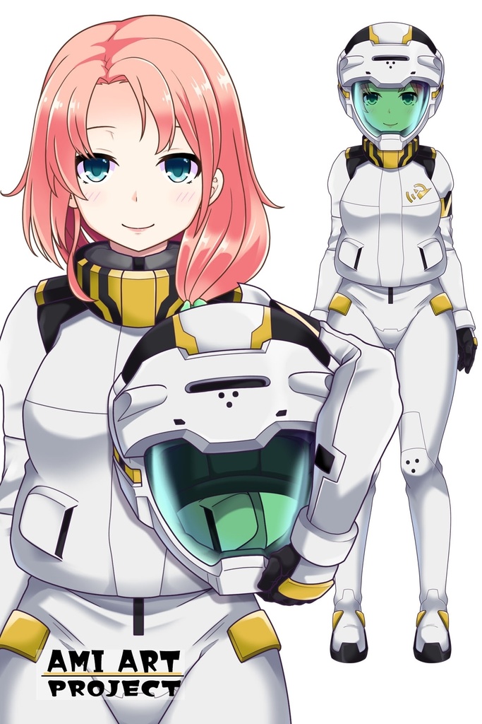 亜美ちゃん+ガンダム水星の魔女 スレッタ・マーキュリーのノーマルスーツ