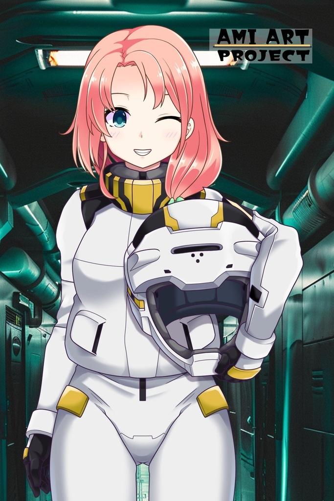 亜美ちゃん+ガンダム水星の魔女 スレッタ・マーキュリーのノーマルスーツ