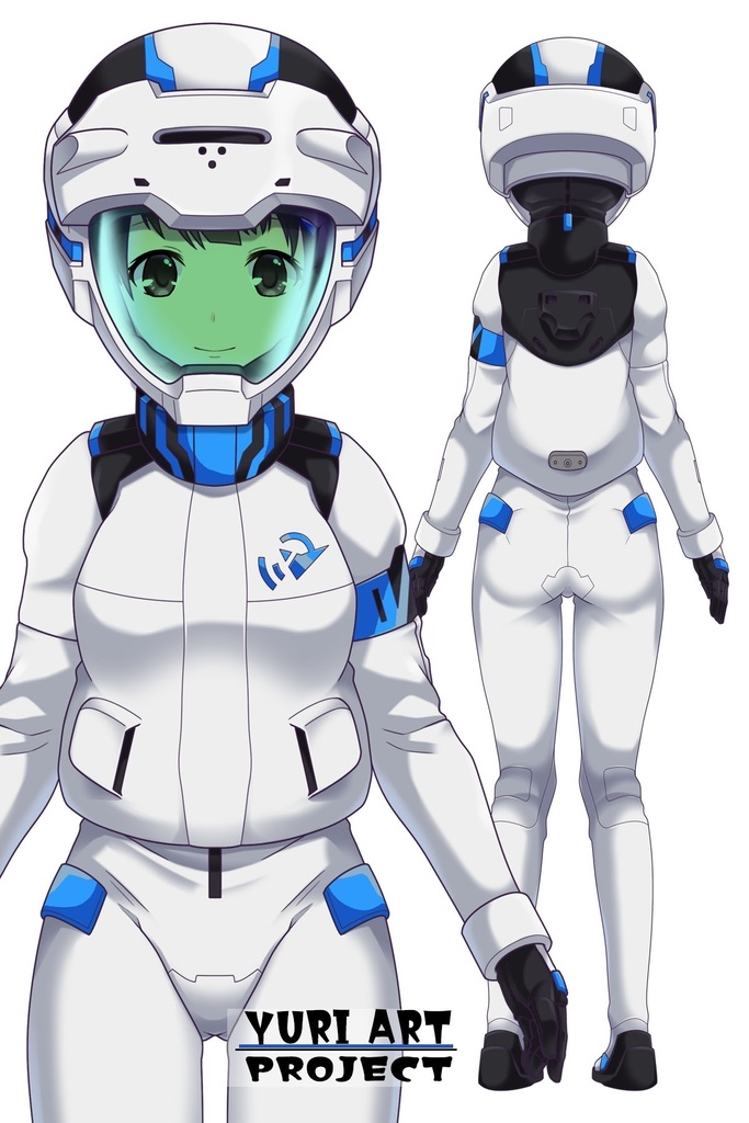 ゆりちゃん+ガンダム水星の魔女 スレッタ・マーキュリーのノーマルスーツ(ゆりちゃんカラー)