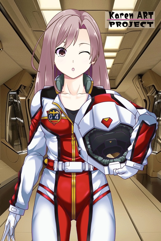 カレンちゃん+クリスティーナ・マッケンジー【ガンダムポケットの中の戦争】 のノーマルスーツ(カレンちゃんの髪バージョン)