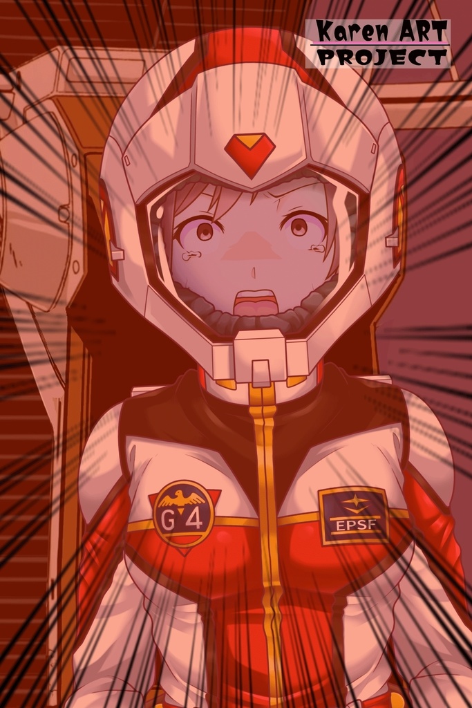 カレンちゃん+クリスティーナ・マッケンジー【ガンダムポケットの中の戦争】 のノーマルスーツ(カレンちゃんの髪バージョン)