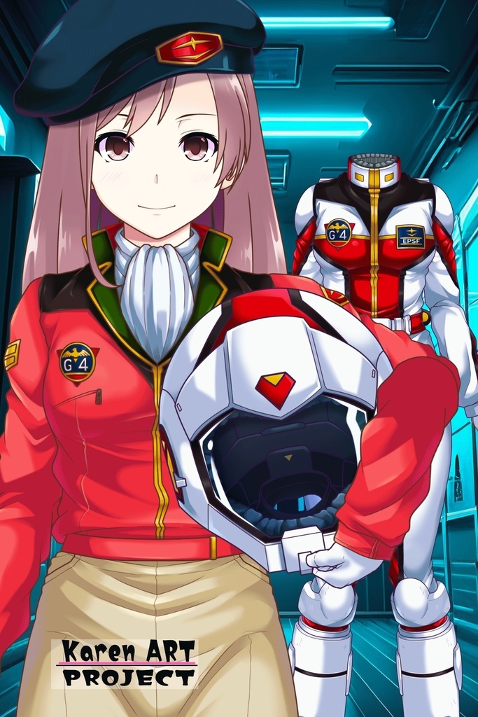 カレンちゃん+クリスティーナ・マッケンジー【ガンダムポケットの中の戦争】 の制服(カレンちゃんの髪バージョン)