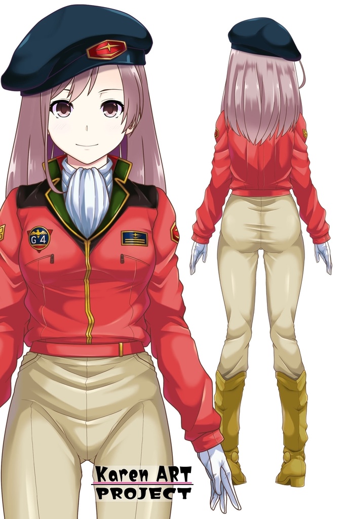 カレンちゃん+クリスティーナ・マッケンジー【ガンダムポケットの中の戦争】 の制服(カレンちゃんの髪バージョン)