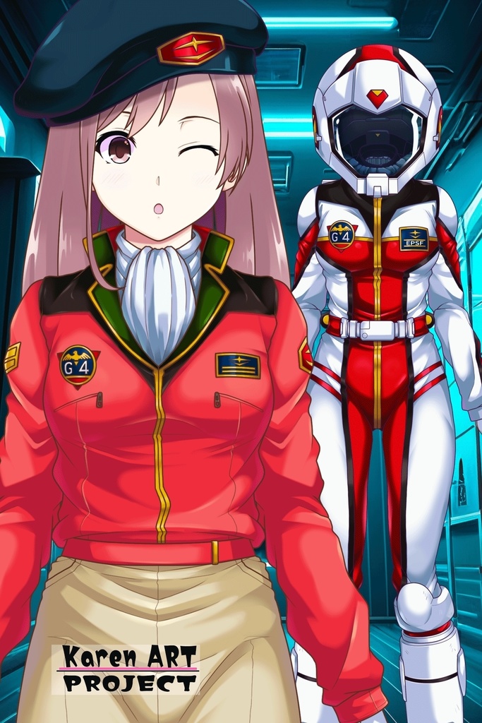 カレンちゃん+クリスティーナ・マッケンジー【ガンダムポケットの中の戦争】 の制服(カレンちゃんの髪バージョン)