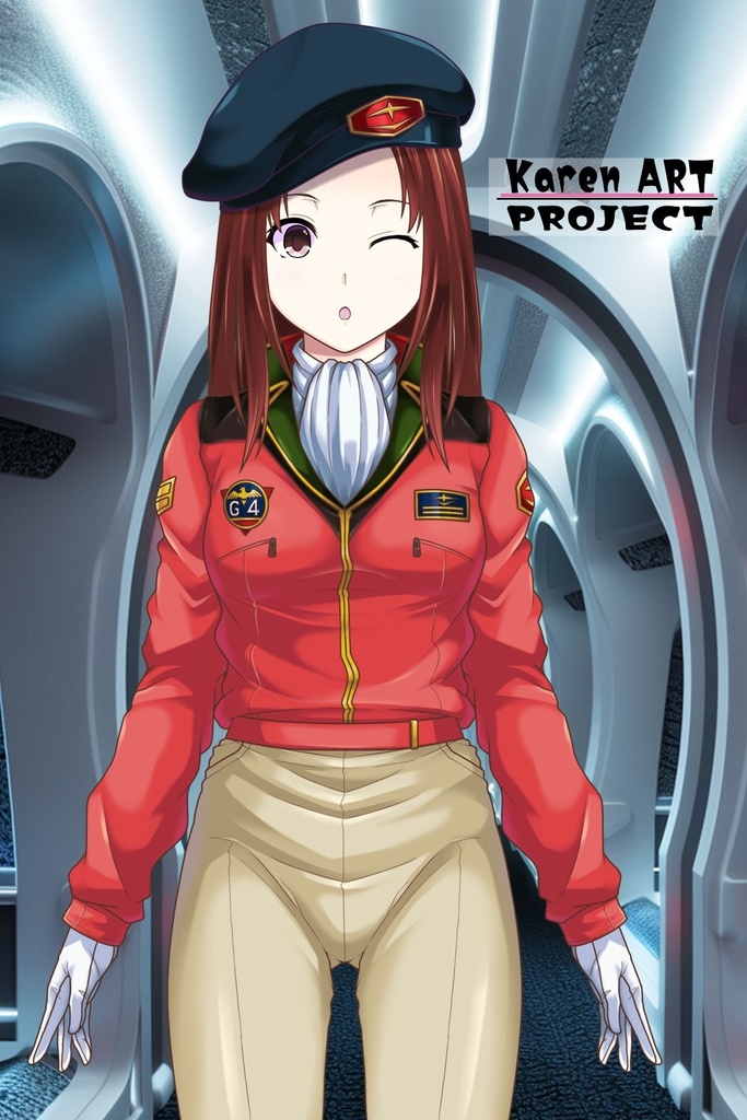 カレンちゃん+クリスティーナ・マッケンジー【ガンダムポケットの中の戦争】 の制服(クリス赤髪バージョン)