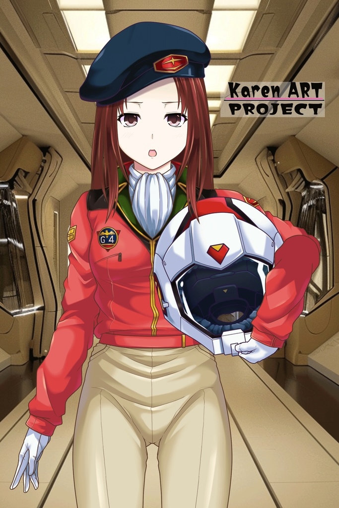 カレンちゃん+クリスティーナ・マッケンジー【ガンダムポケットの中の戦争】 の制服(クリス赤髪バージョン)