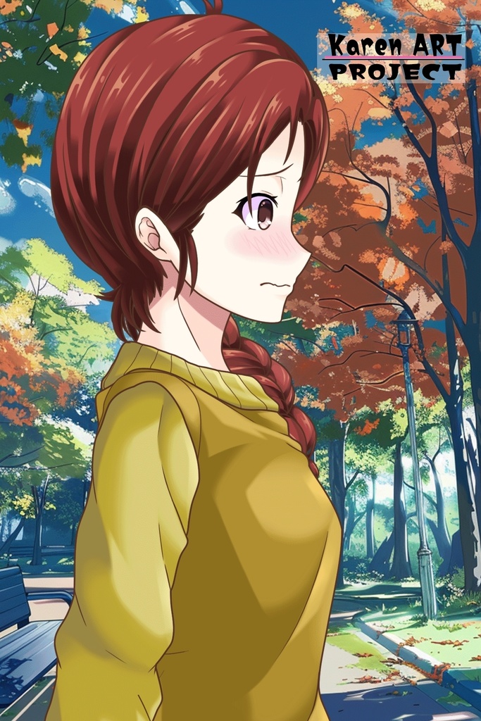 カレンちゃん+クリスティーナ・マッケンジー【ガンダムポケットの中の戦争】 の私服(クリス赤髪バージョン)