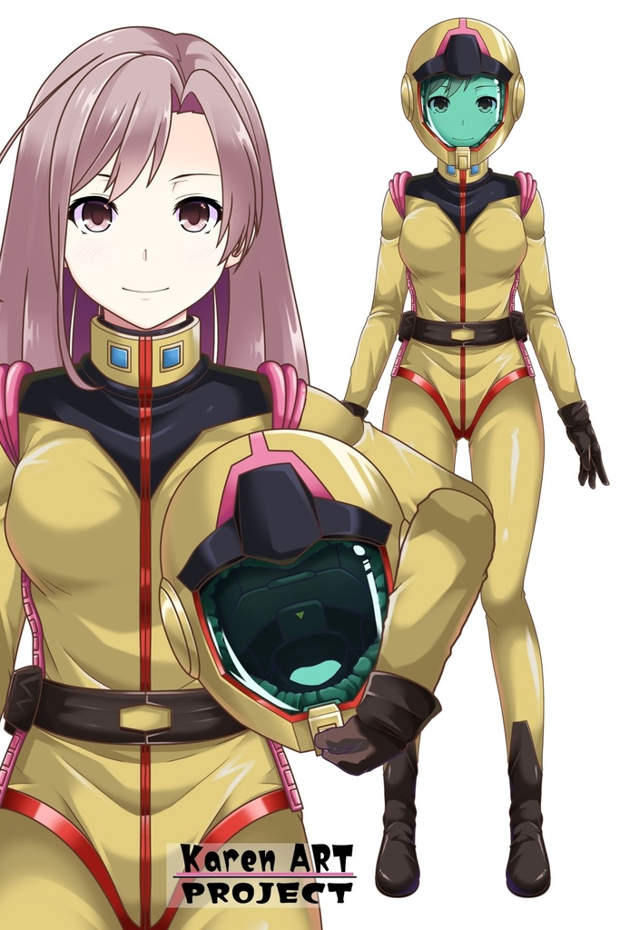 カレンちゃん+セイラ・マス【起動戦士ガンダム】 のノーマルスーツ(カレンちゃんの髪バージョン)