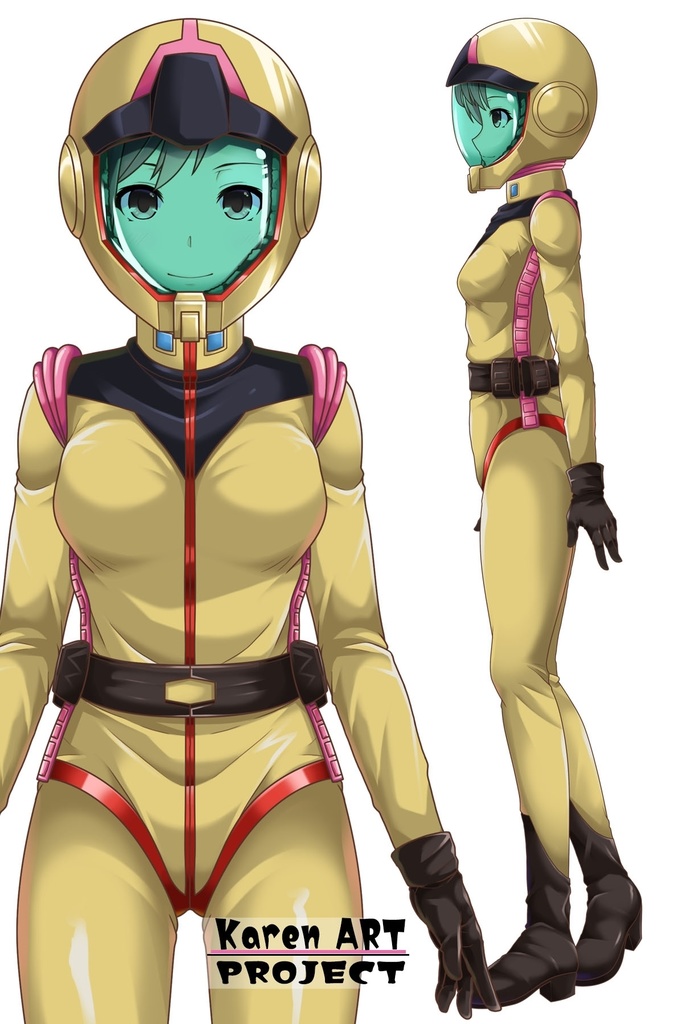 カレンちゃん+セイラ・マス【起動戦士ガンダム】 のノーマルスーツ(カレンちゃんの髪バージョン)