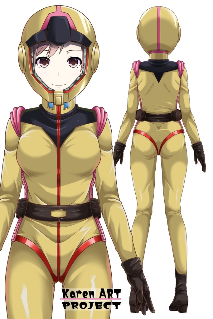 カレンちゃん+セイラ・マス【起動戦士ガンダム】 のノーマルスーツ(カレンちゃんの髪バージョン)