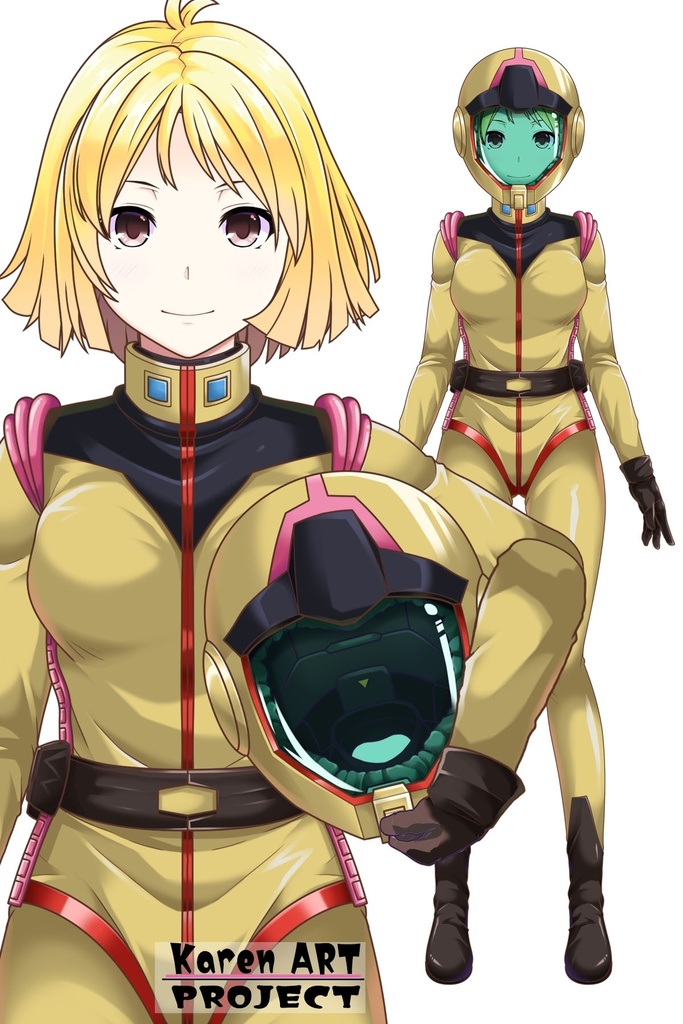 カレンちゃん+セイラ・マス【起動戦士ガンダム】 のノーマルスーツ(セイラ金髪バージョン)