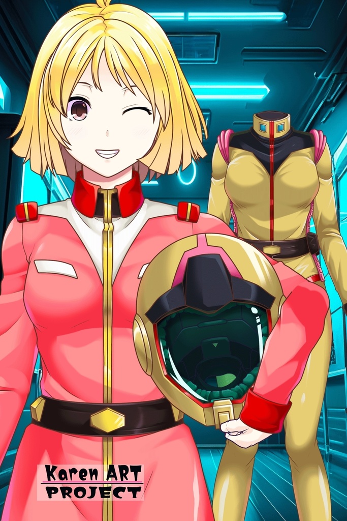 カレンちゃん+セイラ・マス【起動戦士ガンダム】 の制服(セイラ金髪バージョン)