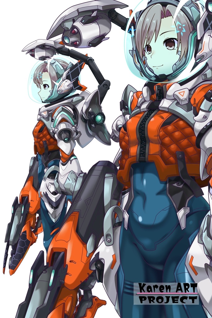 カレンちゃん+SpaceRanger【Overwatch2】 の装備(フル装備版・斜め前アングル)