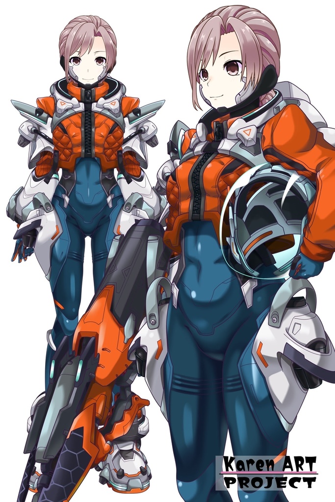 カレンちゃん+SpaceRanger【Overwatch2】 の装備(フル装備版・斜め前アングル)