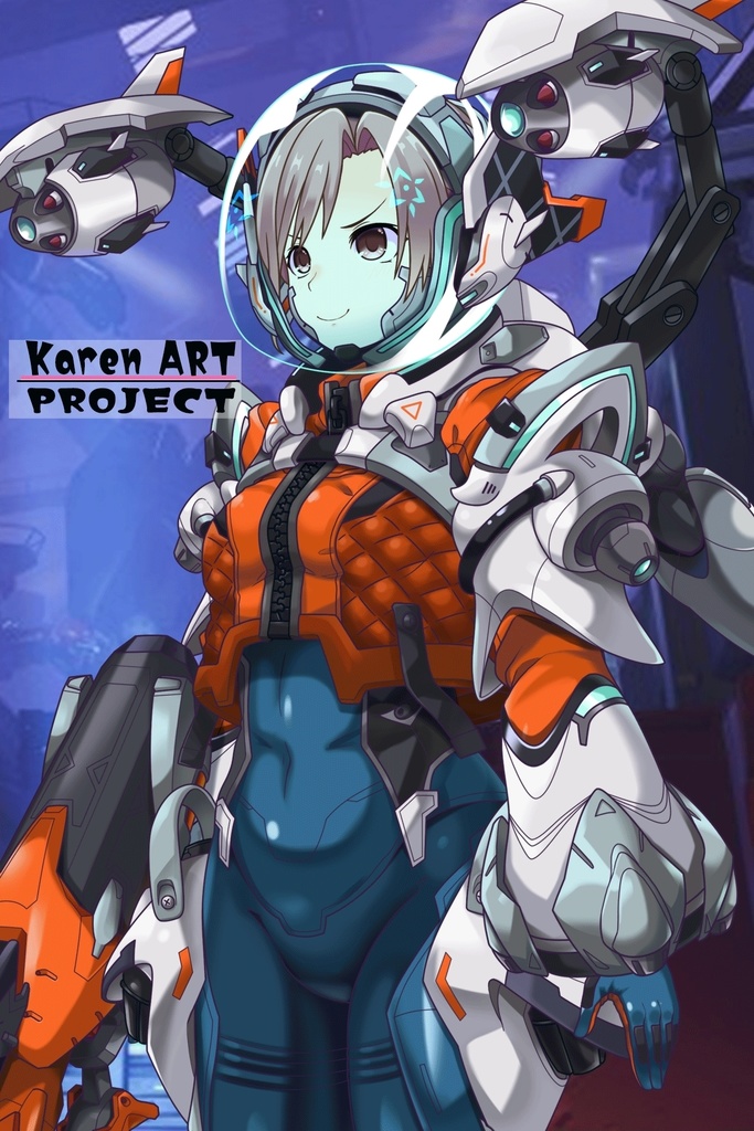 カレンちゃん+SpaceRanger【Overwatch2】 の装備(フル装備版・斜め前アングル)