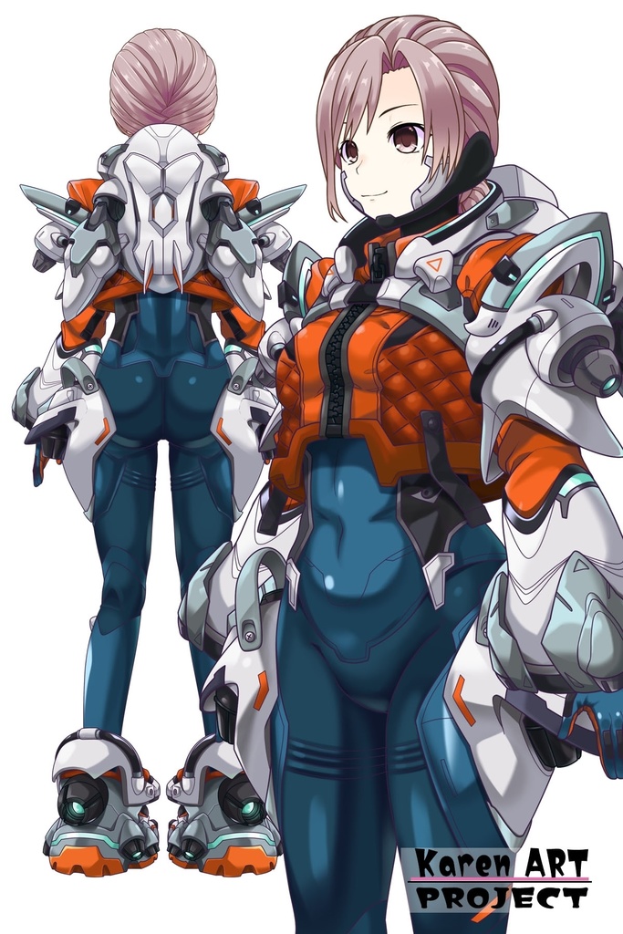 カレンちゃん+SpaceRanger【Overwatch2】 の装備(フル装備版・斜め前アングル)