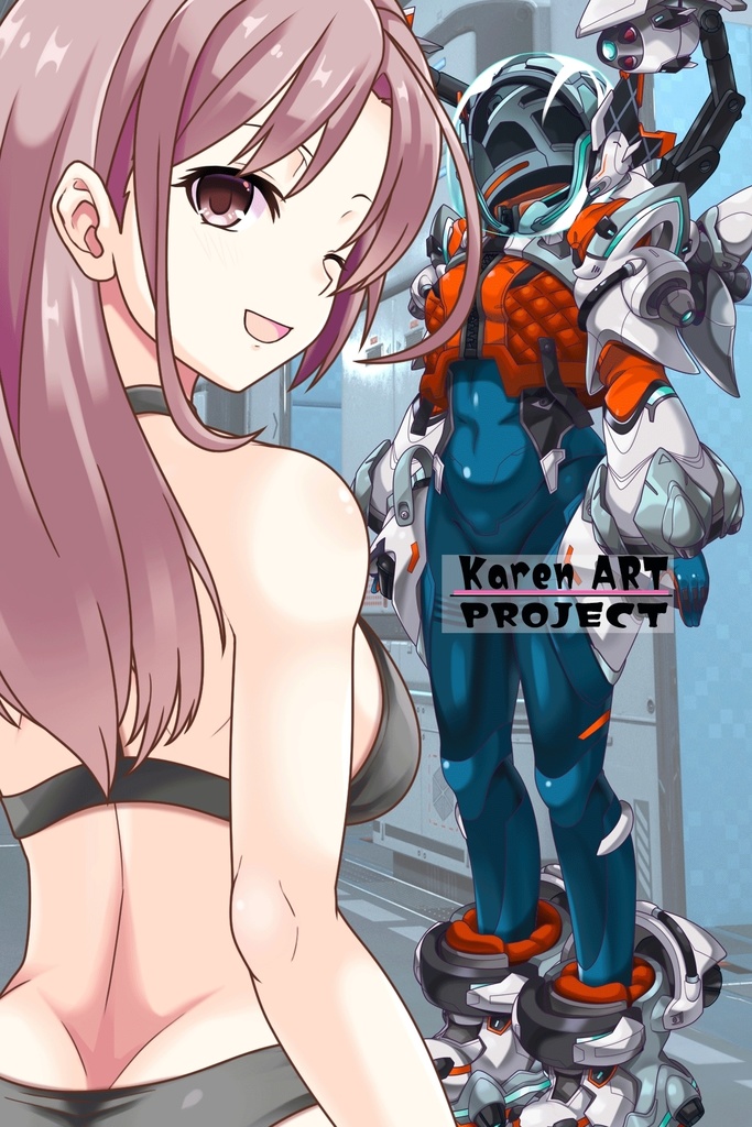 カレンちゃん+SpaceRanger【Overwatch2】 の装備(フル装備版・斜め前アングル)