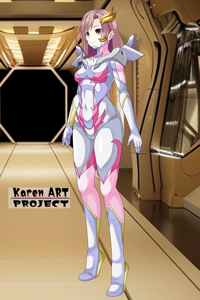 カレンちゃん+ガンダムSEED ラクス・クラインノーマルスーツ(斜め前アングル)