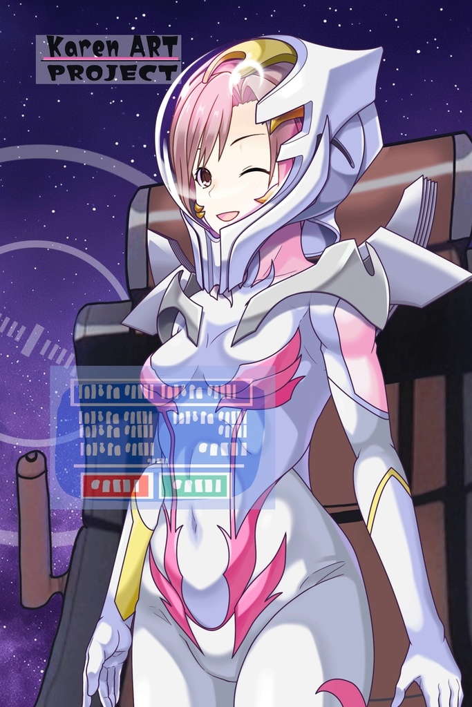 カレンちゃん+ガンダムSEED ラクス・クラインノーマルスーツ(斜め前アングル)