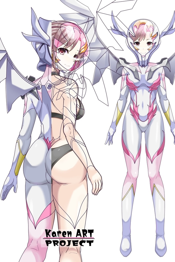 カレンちゃん+ガンダムSEED ラクス・クラインノーマルスーツ(背面アングル)